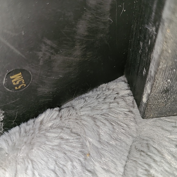 Bar III Size 5.5 Western Red Faux Leather Black Studded Edge Booties - Picture 6 of 7